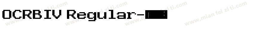 OCRBIV Regular字体转换